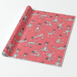 Papel de embrulho de Yoga Deer Christmas<br><div class="desc">Papel De Moldagem De Natal De Yoga Deeer</div>