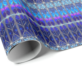 Papel de embrulho decorativo azul para feriado
