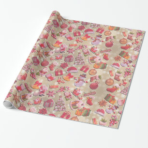Papel de embrulho decorativo para enfeite de Natal