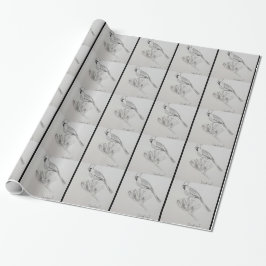 Papel de embrulho desenho de pássaro cardeal