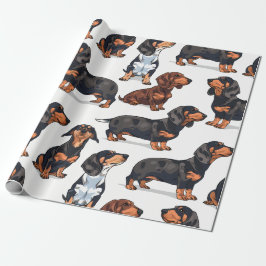 Papel de embrulho Desfile de Dachshund