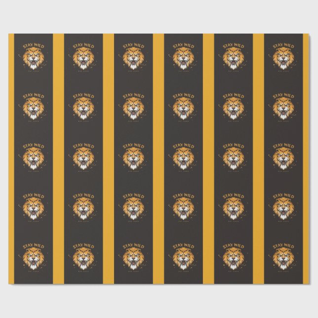 Papel de embrulho design stay wild  (Aberto)