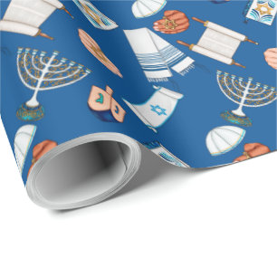 Papel de embrulho divertido de Hanukkah