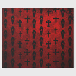 Papel de embrulho do caixão do vampiro do gótico