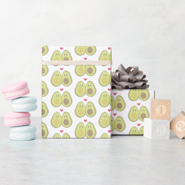 Papel de embrulho do casal Avocado (Chá de bebê)