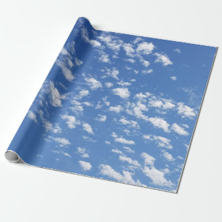 Papel de embrulho do céu azul e das nuvens brancas