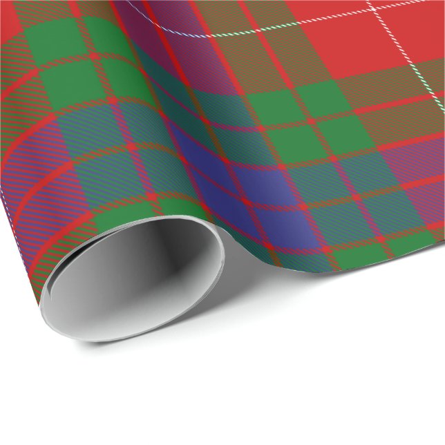 Papel de embrulho do Clan Fraser Tartan (Ponta do rolo)