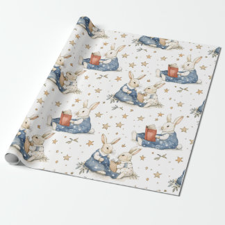 Papel de embrulho do coelho da história da hora de