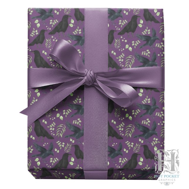 Papel de embrulho do Corvo em Roxo (Criador carregado)