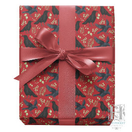 Papel de embrulho do Corvo em Vermelho