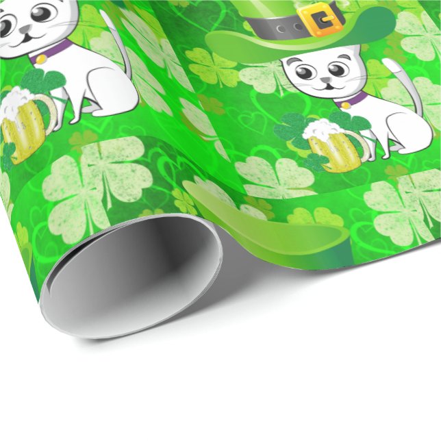 Papel de embrulho do Dia de São Patrício Cerveja G (Ponta do rolo)