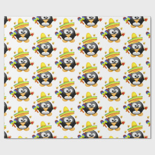 Papel de embrulho do Dia dos Namorados Pinguim Som