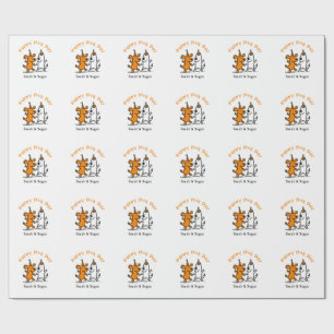 Papel de embrulho do Dia Feliz do Cão – Presente d