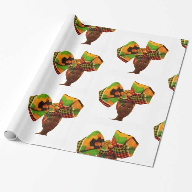 Papel de embrulho do envoltório da cabeça de (Desenrolado)