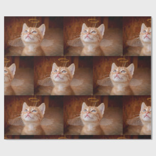 Papel de embrulho do gato anjo