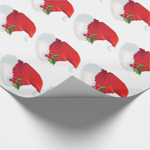 Papel de embrulho do Natal/chapéus do papai noel