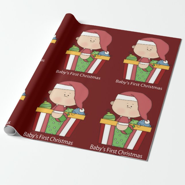 Papel de embrulho do Natal do Natal do bebê (Desenrolado)