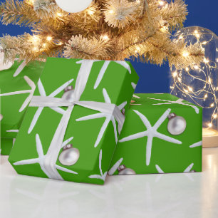 Papel de embrulho do Natal do verde do teste