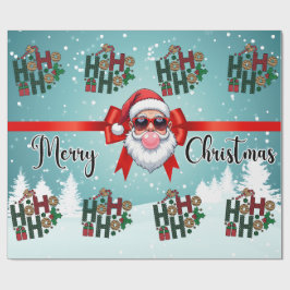 Papel de embrulho do Papai Noel de Goma de Mascar 