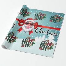 Papel de embrulho do Papai Noel de Goma de Mascar
