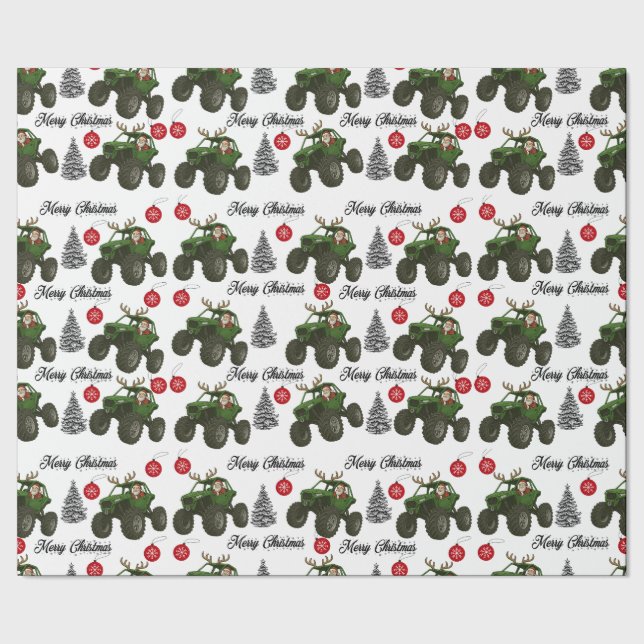 Papel de embrulho do Papai Noel Off Road (Barra)