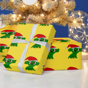 Papel de embrulho do Pequeno Dragão de Natal