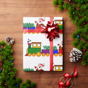 Papel de embrulho do Trem das Férias de Natal