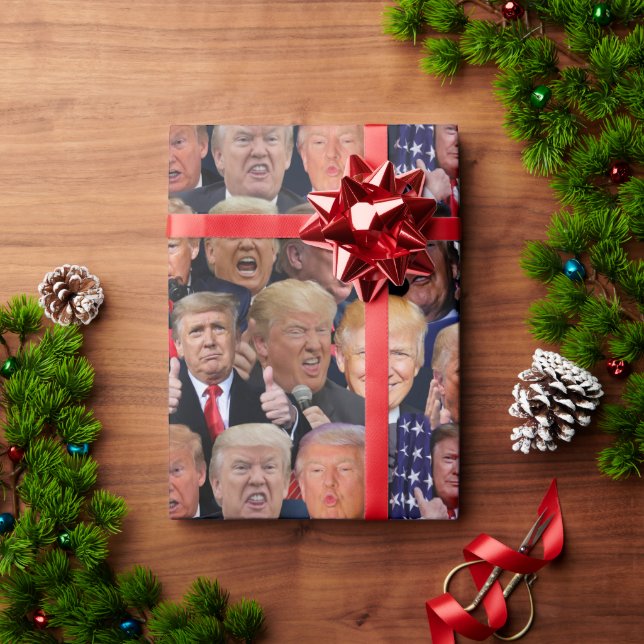 Papel de embrulho do Trump (Presente de Natal)