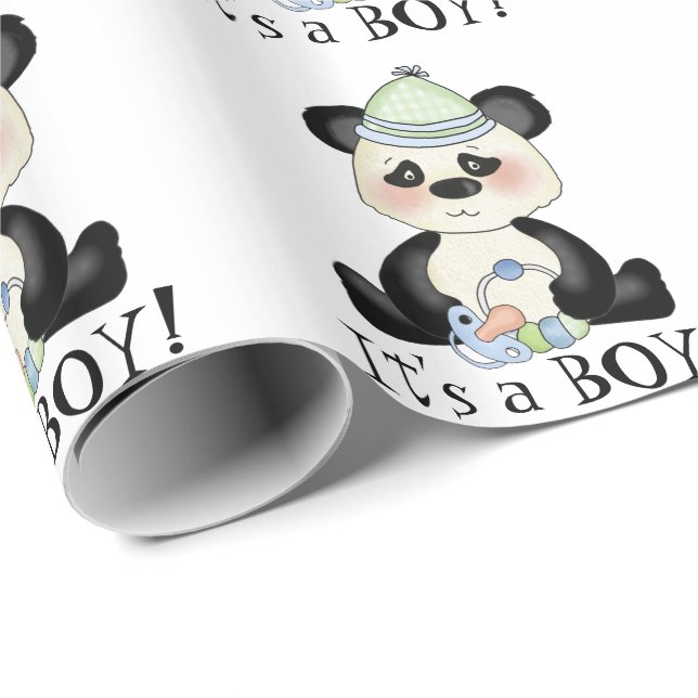 Papel de embrulho do Urso Panda (Ponta do rolo)