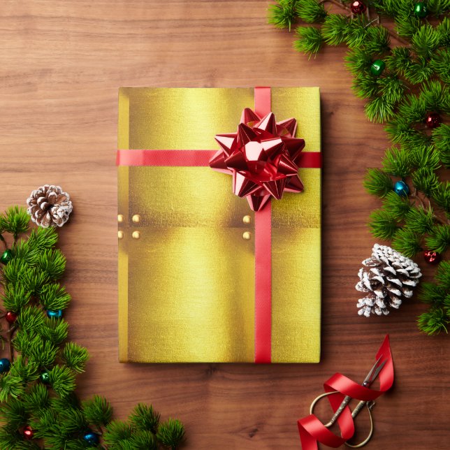 Papel de embrulho dourado (Presente de Natal)
