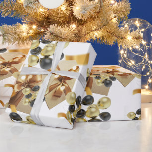 Papel de embrulho Dourado e preto para o balão