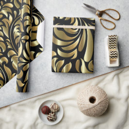 Papel de embrulho - Drama a preto e Dourado