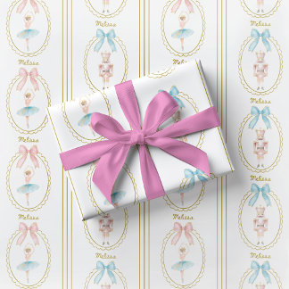 Papel de embrulho elegante da bailarina Quebra-Noz