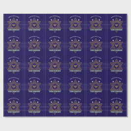Papel de embrulho elegante da Estrela de Davi para