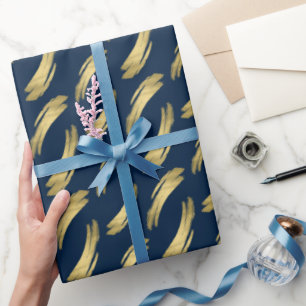 Papel de embrulho elegante de aniversário em azul 