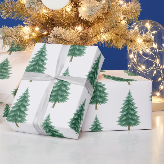 Papel de embrulho elegante de árvore de Natal em a (Feriados)