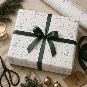 Papel de embrulho elegante de Natal com logotipo p