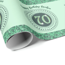 Papel de embrulho Elegante para 70º Aniversário co