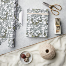 Papel de embrulho em rolo de doces e fitas de Hall