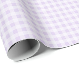 Papel de embrulho em xadrez lilás