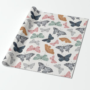Papel de embrulho encantado Boho Butterfly