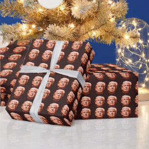 Papel de embrulho engraçado de natal de DONALD TRU