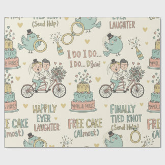 Papel de embrulho engraçado para casamento 