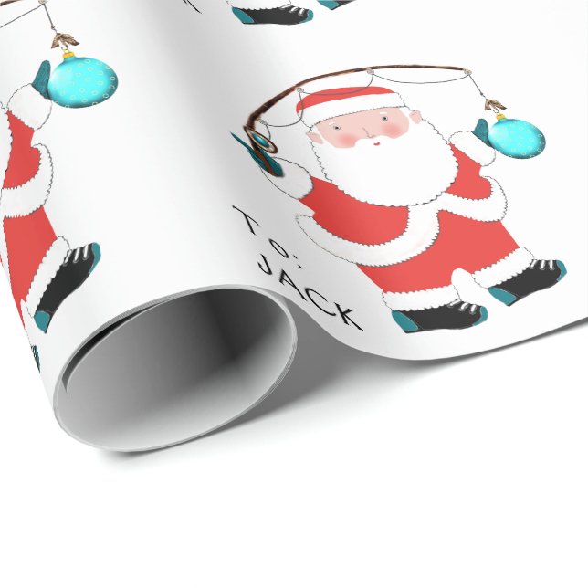 Papel de embrulho engraçado para presente de Natal (Ponta do rolo)