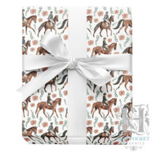 Papel de embrulho equestre