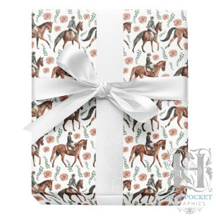 Papel de embrulho equestre