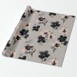 Papel de embrulho escuro Flor de Tinta