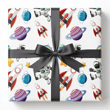 Papel de embrulho espacial, papel de presente de a