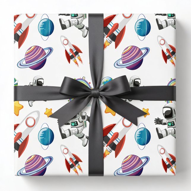 Papel de embrulho espacial, papel de presente de a (Criador carregado)