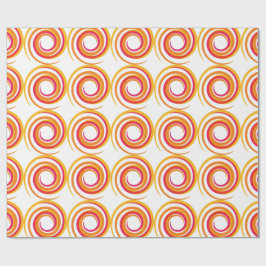 Papel de embrulho espiral de cores giratórias
